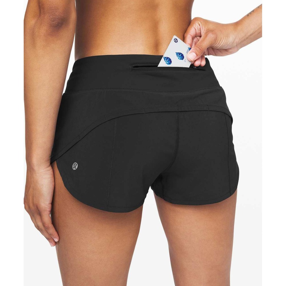 Lululemon Speed Up Short 2.5" Intergalactic Black Womens 8